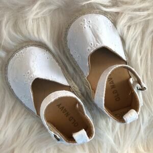 Old Navy Infant White Espadrille Shoes Baby Girl size 3-6 months